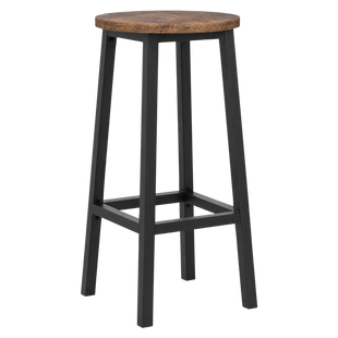 Scaun &icirc;nalt Vasagle LBC32X, maro rustic/negru, 65 cm 5812081 foto