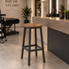 Scaun &icirc;nalt Vasagle LBC32X, maro rustic/negru, 65 cm 5812081 foto 2