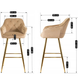 Высокий стул Mebel Elite Salem Beige, 53 x 58 x 105 см 5727570 фото 3