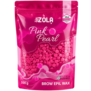 Ceară Granulată pentru Spr&acirc;ncene Brow Epil Wax Pink Pearl ZOLA 500 g ZOLAWAX500 foto