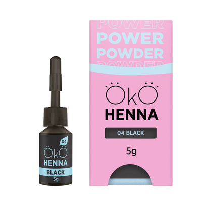 Henna pentru vopsirea sprâncenelor OKO Power Powder #04 Black HENNA04.5 foto