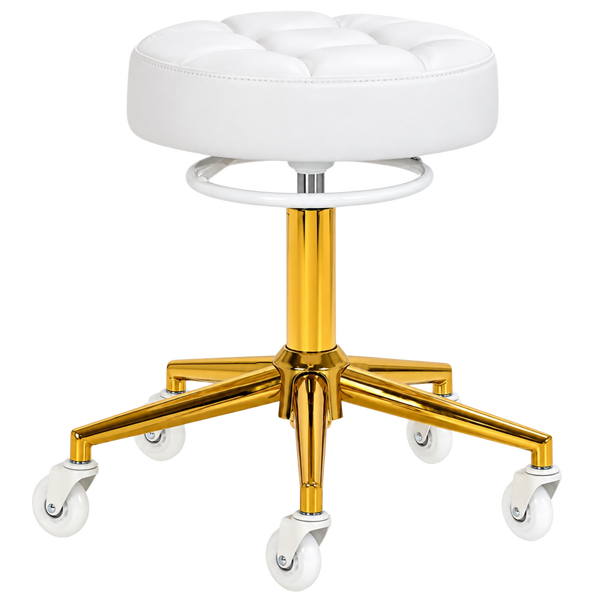 Taburet profesional Gabbiano D054G, alb/auriu 5895019 foto