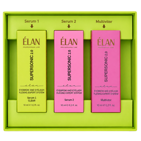 Набор для ламинирования (флексинга) бровей и ресниц SUPERSONIC 2.0 SERUM 1 CLEAR ELAN 36250014 фото