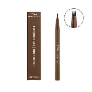 Liner pentru spr&acirc;ncene cu aplicator cu 4 v&acirc;rfuri ZOLA x Makarevich Brown 02146 foto