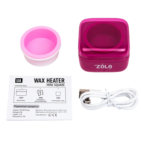 Mini topitor de ceară roz ZOLA Z/MINIWAX foto