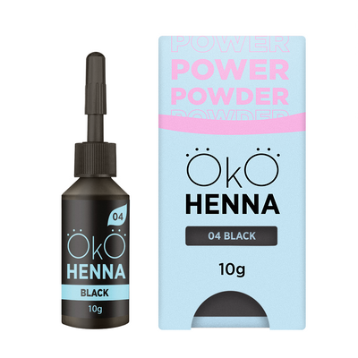Henna pentru vopsirea sprâncenelor OKO Power Powder #04 Black HENNA04 foto