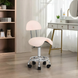 Регулируемый косметологический стул Activeshop 6001 Pink/Chrome, розовый/хром 5904390 фото 2