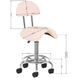 Регулируемый косметологический стул Activeshop 6001 Pink/Chrome, розовый/хром 5904390 фото 3
