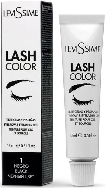 Vopsea pentru sprâncene și gene LeviSsime Lash Color, Black №1 LBLACK  foto