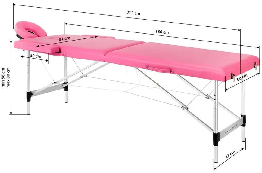 Массажный стол Balance 2 Segment 155282 (Pink) 155282  фото